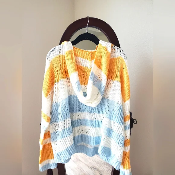 POL Loose Knit Pullover Hoodie Sweater - Picture 2 of 5